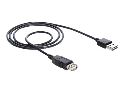 4043619833702 - USB-Kabel usb 20 usb-a Stecker usb-a Buchse 100 m Schwarz beidseitig verwendbarer Stecker - Delock