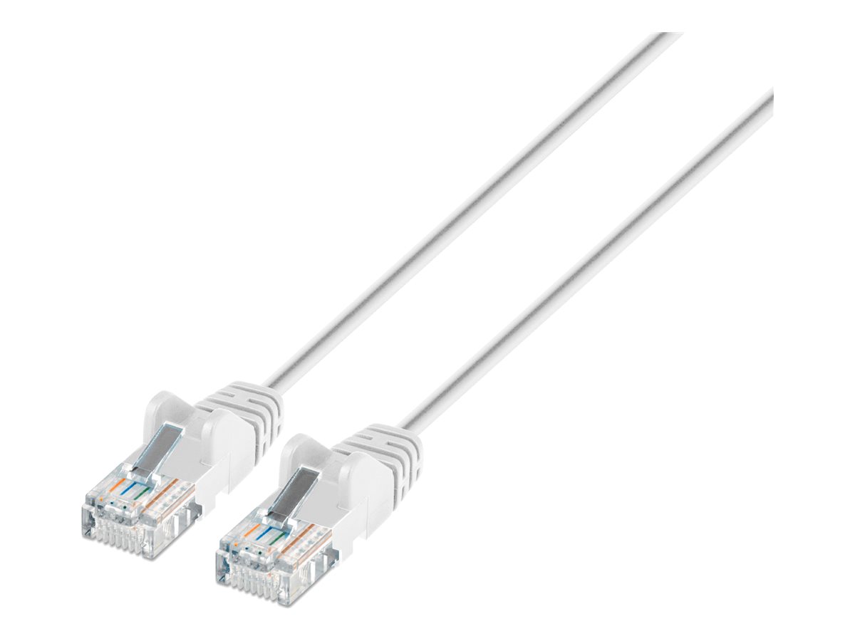 CAT6A U/UTP SLIM NETWORK PATCH CABLE, 7 FT., WHITE