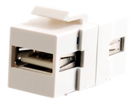 C2G - Prise modulaire - USB - blanc