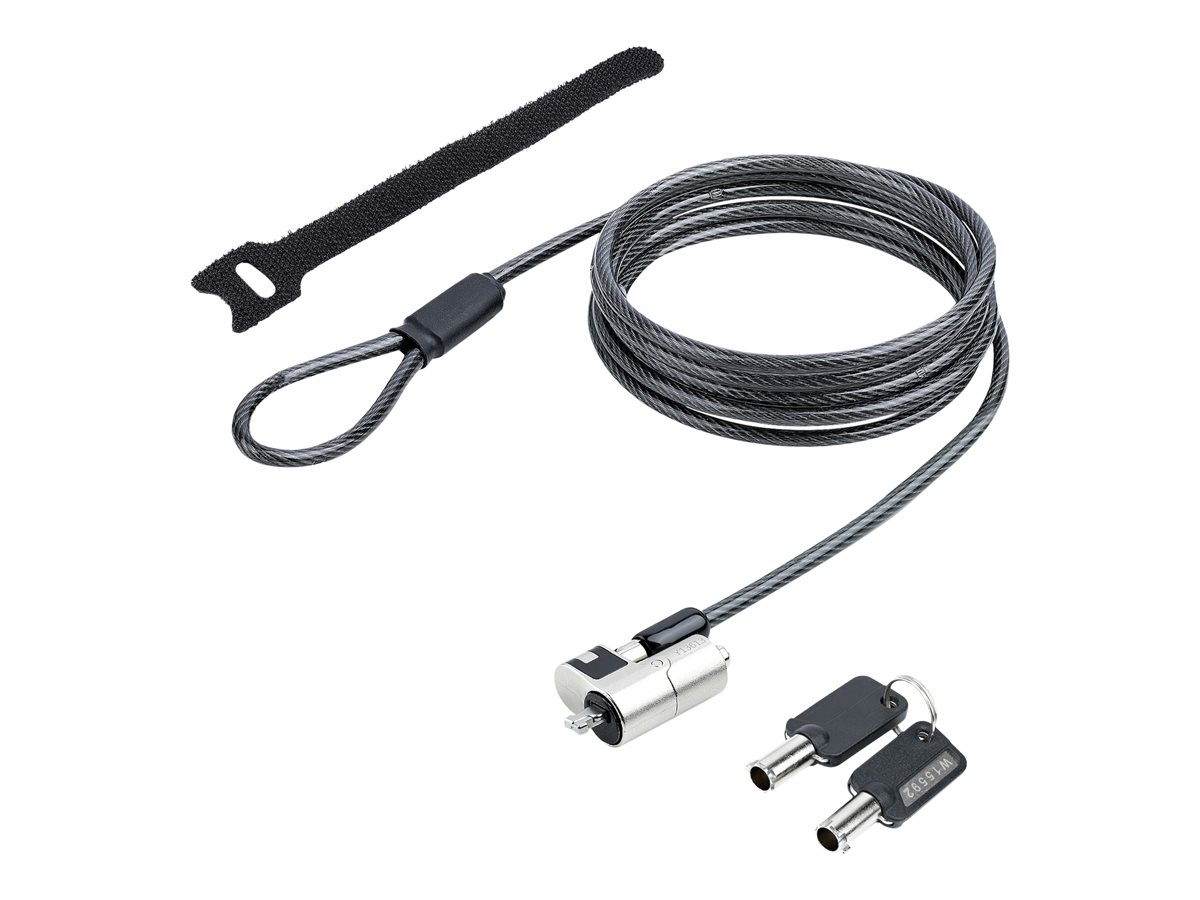 StarTech.com Nano Laptop Cable Lock, 6ft (2m), Anti-Theft Keyed Lock, Security Cable Locks Nano Slot Computers, For HP EliteBook/Lenovo ThinkPad X1/2-1 Laptops, Cut-Resistant Steel Cable Lock For Laptop (NANOK-LAPTOP-LOCK) - bezpečnostní kabelový zámek – foto 2