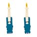 Tripp Lite 400G Singlemode 9/125 OS2 Fiber Optic Cable (Duplex SN-UPC M/M), LSZH, Yellow, 1 m (3.3 ft.)