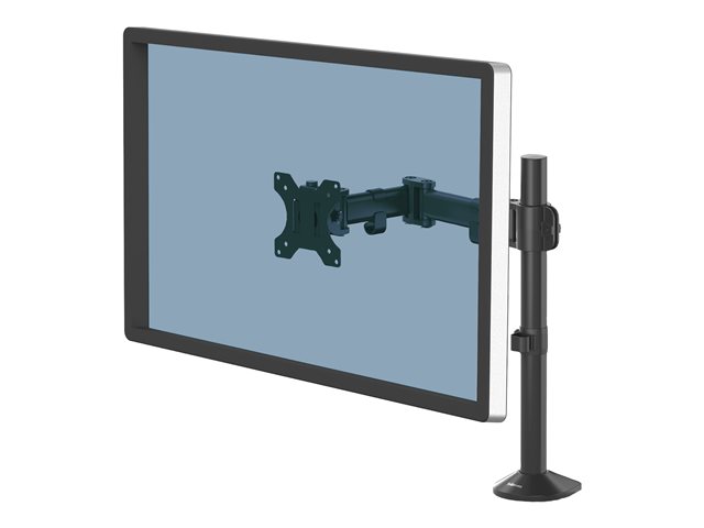 Image of Fellowes Reflex Single Monitor Arm mounting kit - adjustable arm - for Monitor - black, RAL 9017