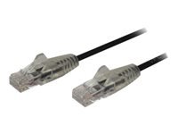 StarTech.com 1ft Slim LSZH CAT6 Ethernet Cable, 10 Gigabit Snagless RJ45 100W PoE Patch Cord, CAT 6 10GbE UTP Network Cable w/Strain Relief, Black, Fluke Tested/ETL/Low Smoke Zero Halogen - Category 6 - 28AWG (N6PAT1BKS)