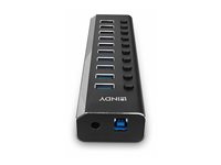 LINDY 10 Port USB 3.0 Hub with On/Off Sw