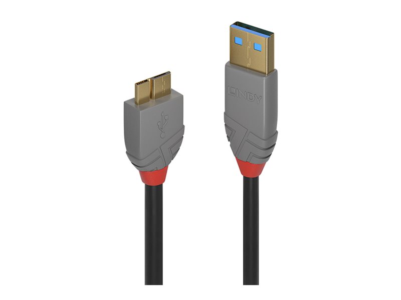 C ble USB 3.2 Type A vers Micro-B, 5Gbit/s, Anthra Line, 0.5m