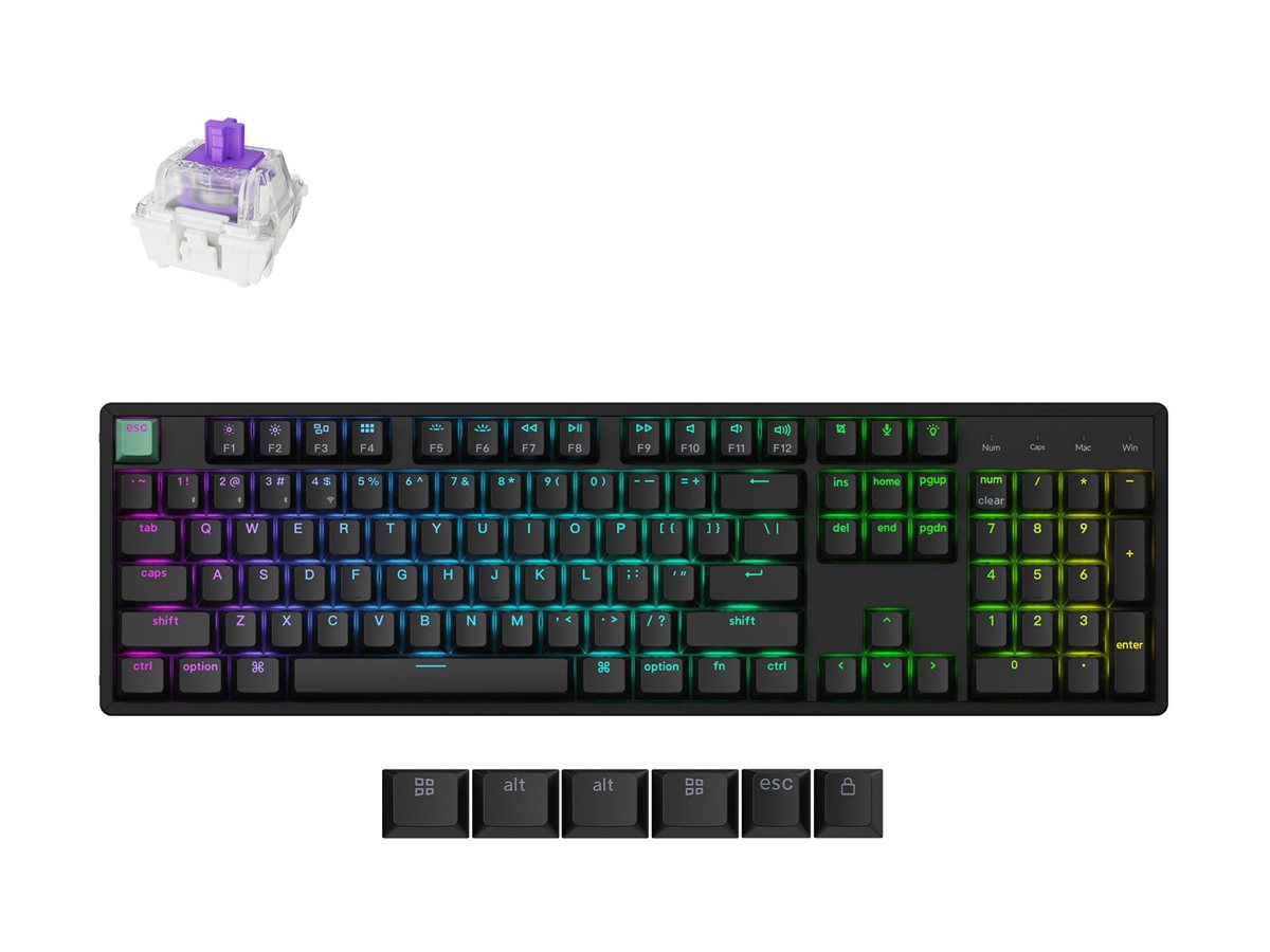 Keychron K10 HE Standard Version keyboard 100% full size black Input Product shot Close-up 75550