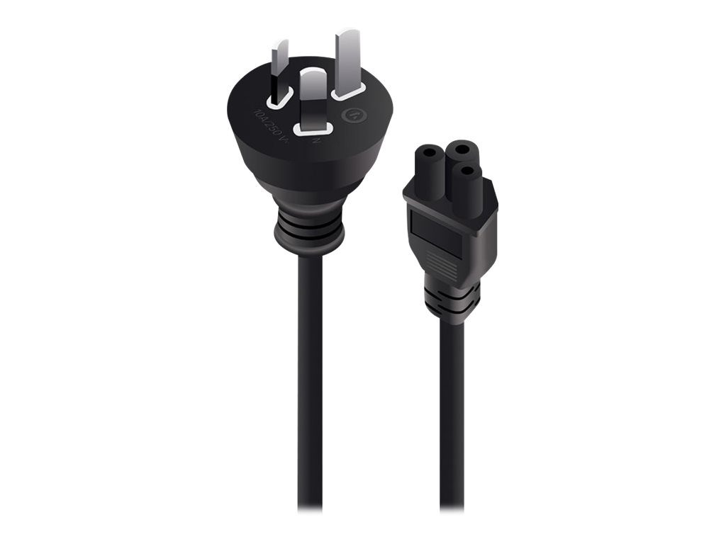 ALOGIC power cable power Australian 3-pin to IEC 60320 C5 2 Product shot Front 79650