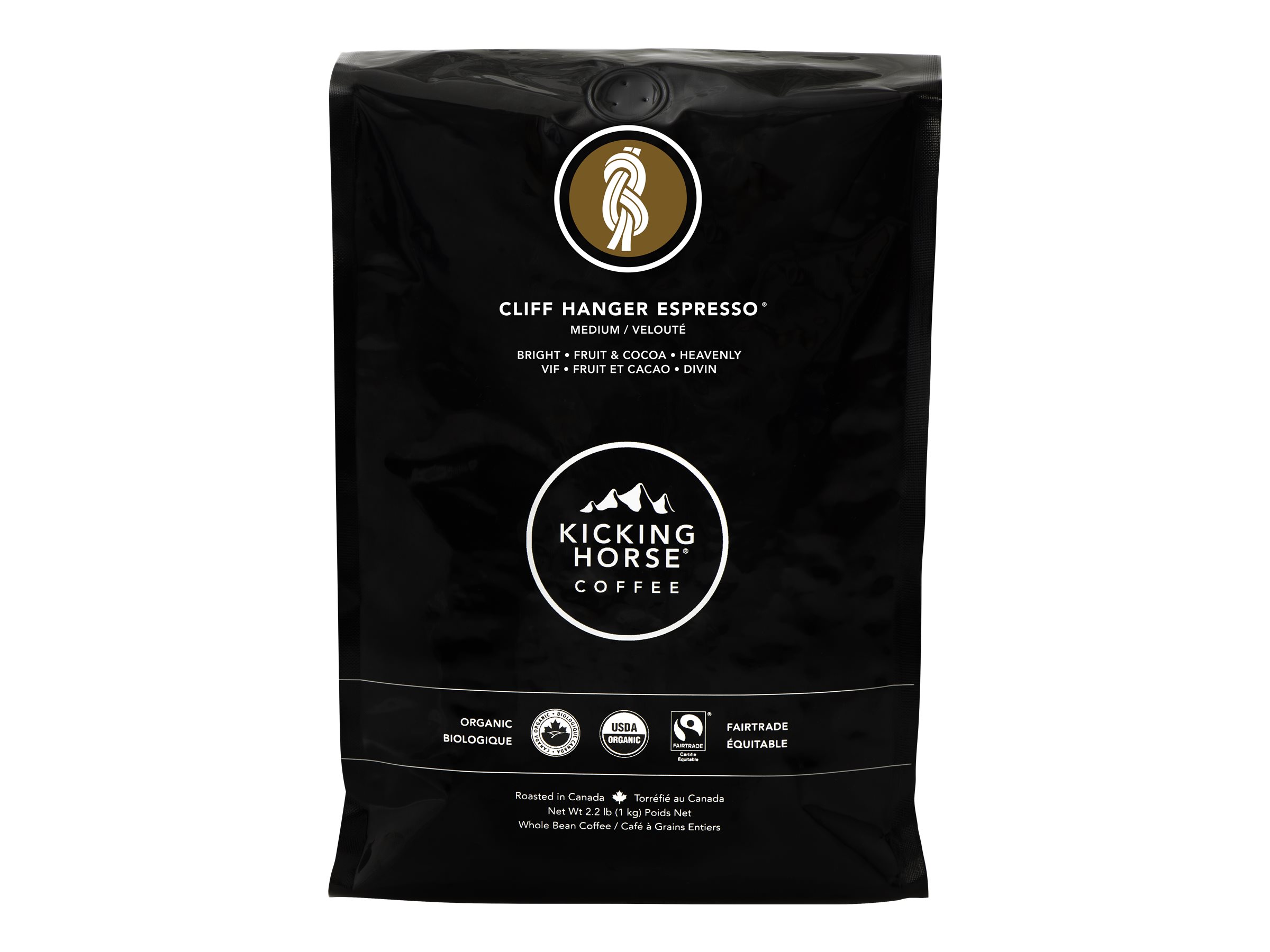 Kicking Horse Coffee - Cliff Hanger Espresso - Coffee Beans - 1kg