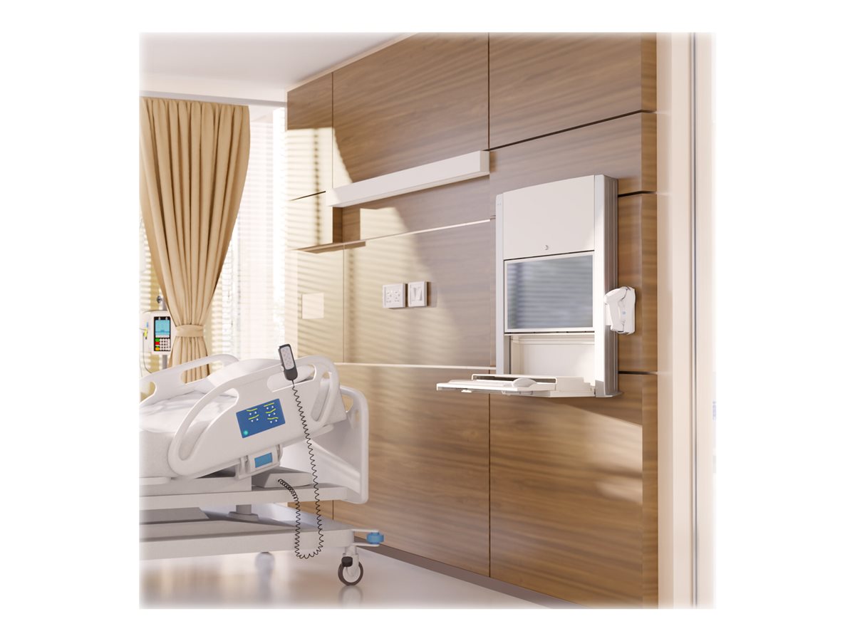 Ergotron CareFit - pracovní stanice s montáží na zeď - sněhově bílá – foto 4