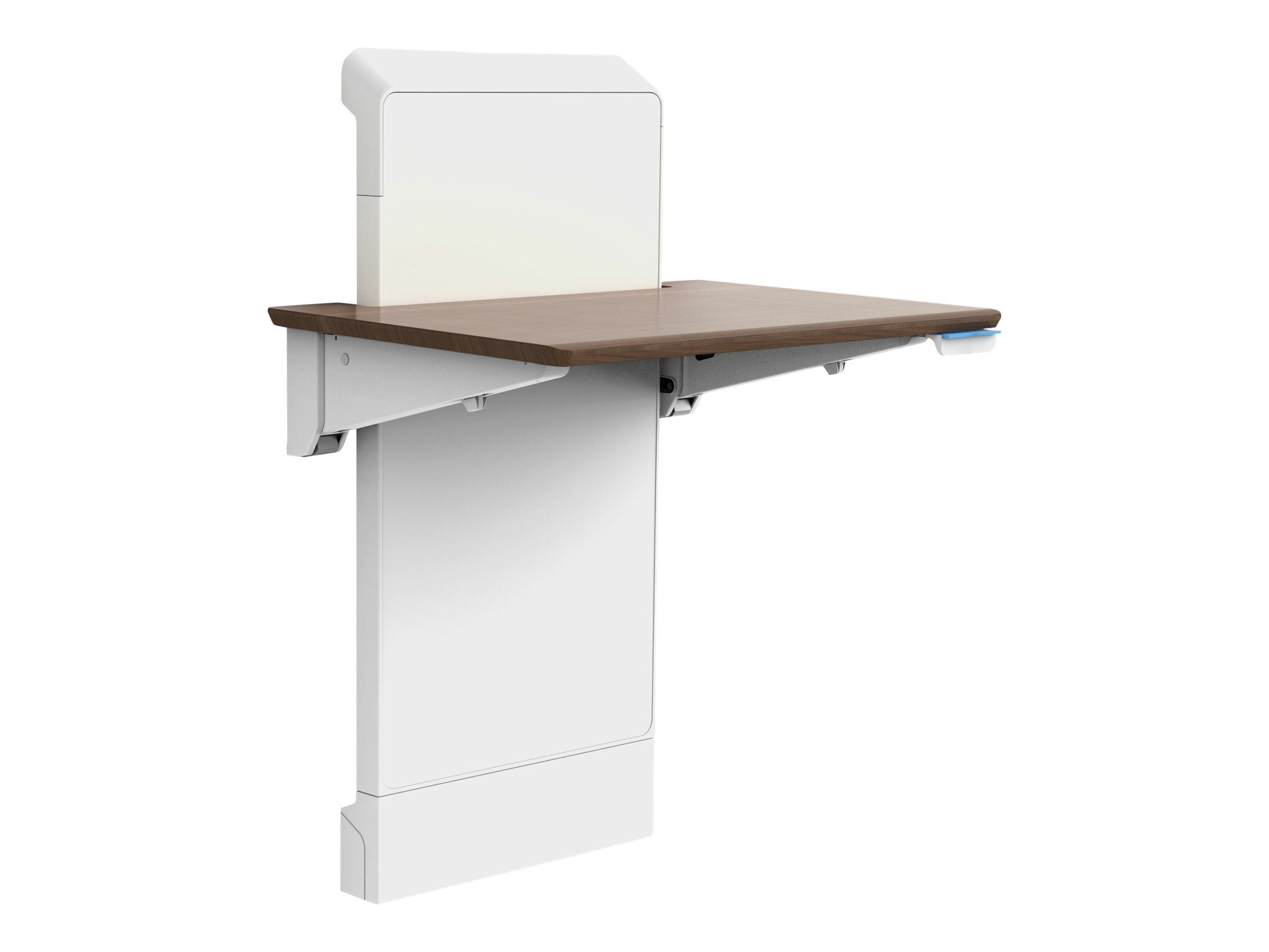 WORKFIT ELEVATE WALL DESKSNOW AND WALNUT