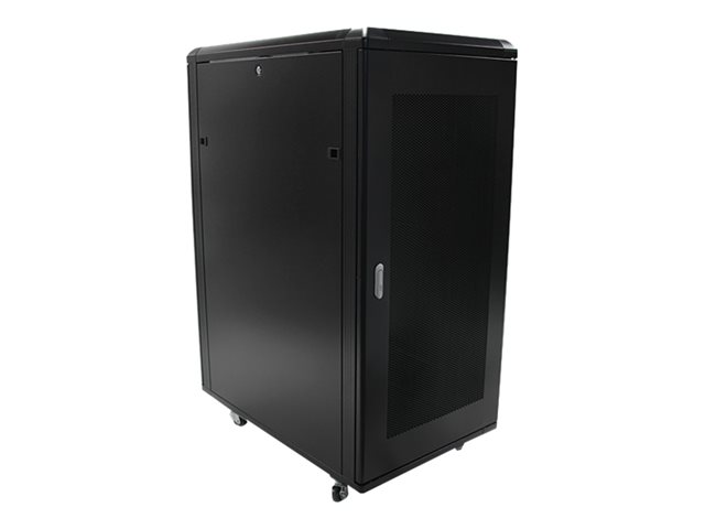 StarTech.com 25U Network Rack Cabinet on Wheels - 36in Deep - Portable 19in 4 Post Network Rack Enclosure for Data & IT Computer Equipment w/ Casters (RK2536BKF)