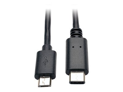 Tripp Lite 6ft USB 2.0 Hi-Speed Cable Micro-B Male to USB Type-C USB-C Male 6'
