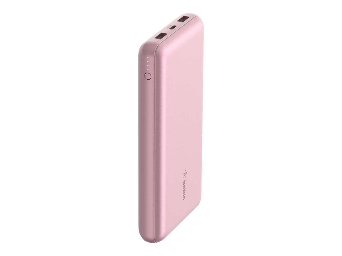 Belkin BoostCharge power bank 2 x USB USB-C 15 Product shot Left-angle 79750