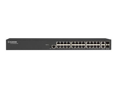 Black Box Switch L2+ managed 24 x 10/100/1000 + 2 x combo Gigabit SFP rack