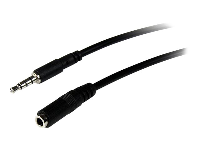 Image of StarTech.com 1m 3.5mm 4 Position TRRS Headset Extension Cable - M/F - audio Extension Cable for iPhone (MUHSMF1M) - headset extension cable - 1 m