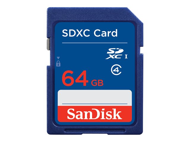 Image of SanDisk - flash memory card - 64 GB - SDXC