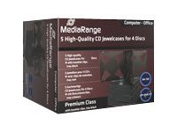 MediaRange Retail pack 4er CD-Jewelcase Cd-hylster for lagring