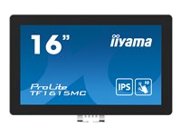 iiyama ProLite TF1615MC-B1 15.6' 1920 x 1080 (Full HD) VGA (HD-15) HDMI DisplayPort