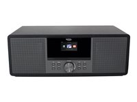 Xoro HMT 600 V2 DAB radio Digital afspiller Radio Cd-spiller Lydafspiller til netværk Internet radio Bluetooth-audiomodtager Sort Grå