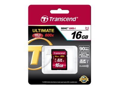 SD Card 16GB Transcend SDHC UHS-I 600x - TS16GSDHC10U1