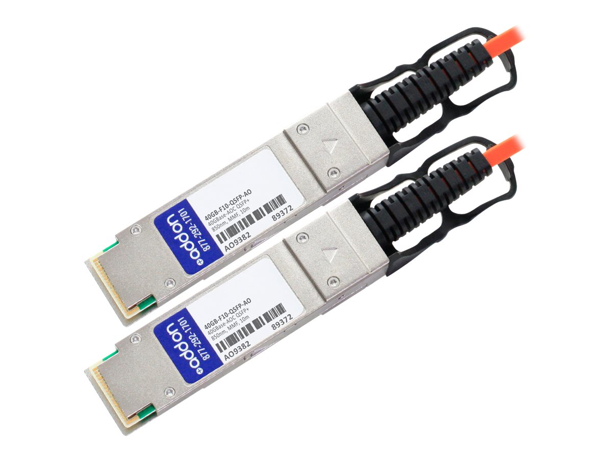 AddOn 10m Extreme Compatible QSFP+ AOC - network cable - 10 m