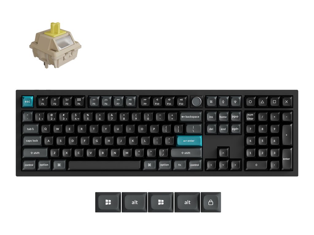 Keychron Q6 Ultra keyboard full size QWERTY US black Input Usage / lifestyle Left-angle 72710