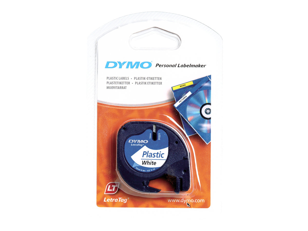 An image of DYMO LetraTAG - tape - 1 cassette(s) - Roll (1.2 cm x 4 m)