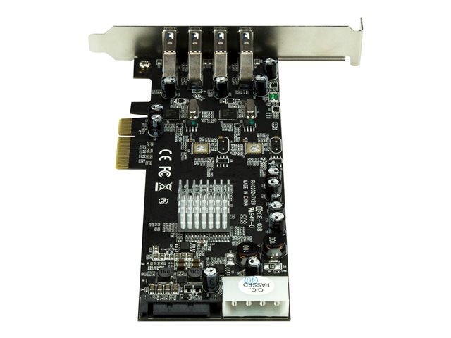 Startech Carte contrôleur PCIe à 4 ports USB 3.0 avec 2 voies dédiées