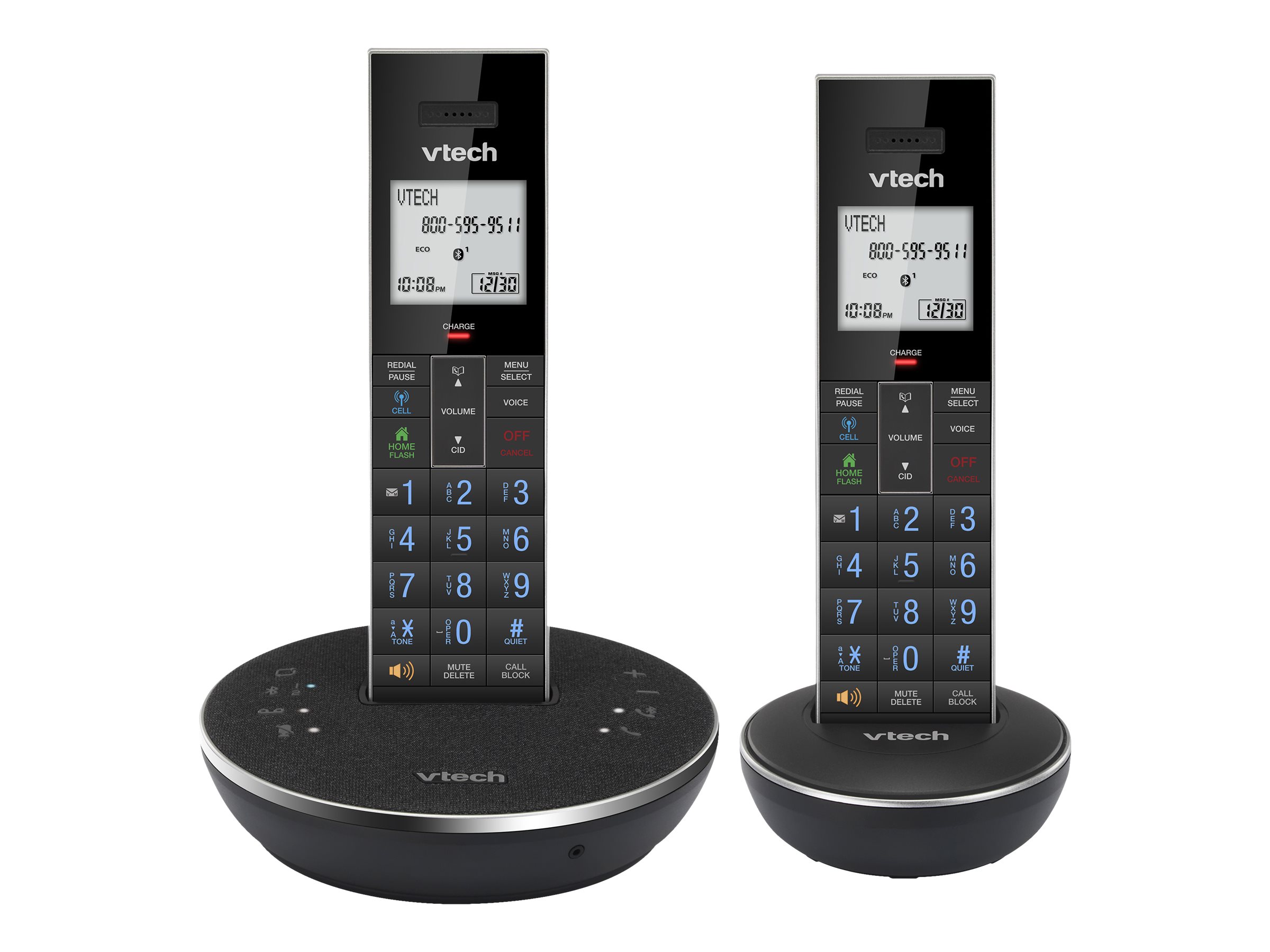 VTech LS6381-2 2-Handset Expandable Cordless Phone - Black - 80-2594-01-05