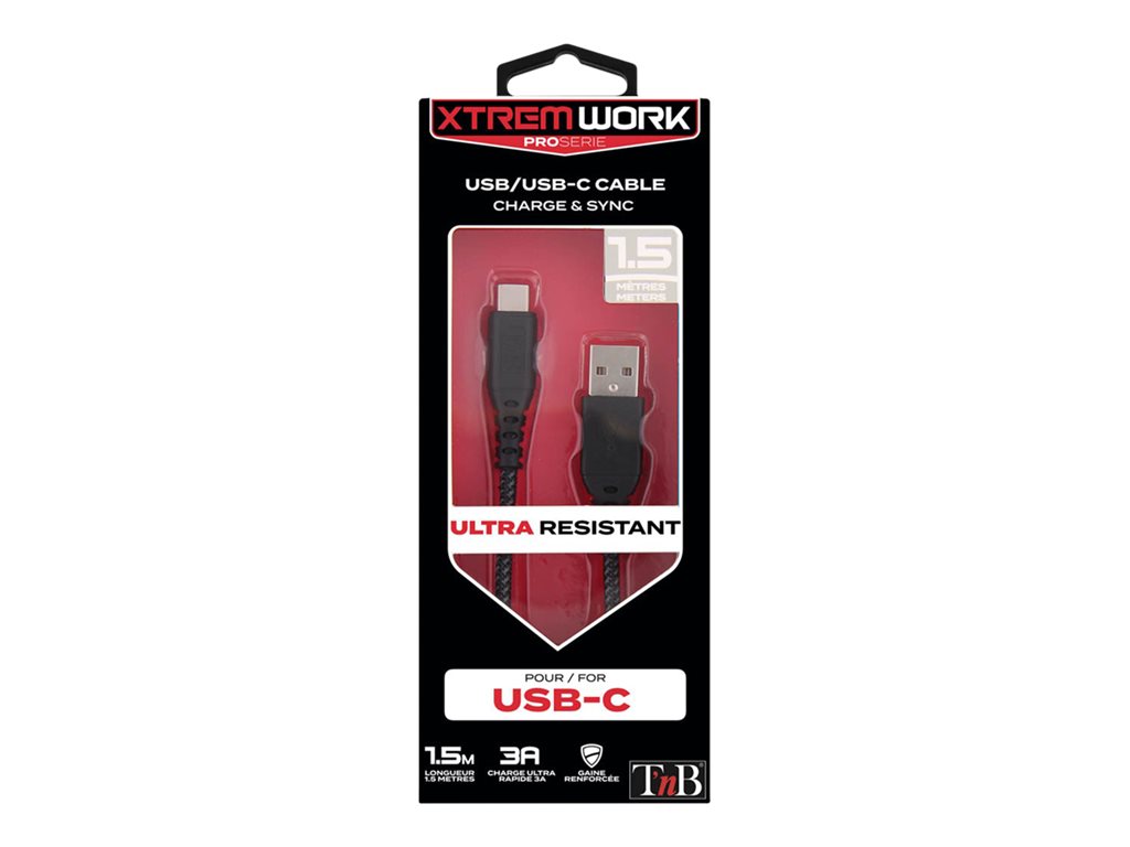 TNB XTREMWORK USB/USB-C 1.5m Cable Black