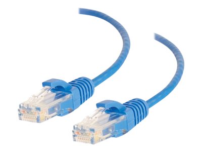 9ft Snagless Unshielded (UTP) Slim Network Patch Cable - Blue - patch cable 9 ft - blue