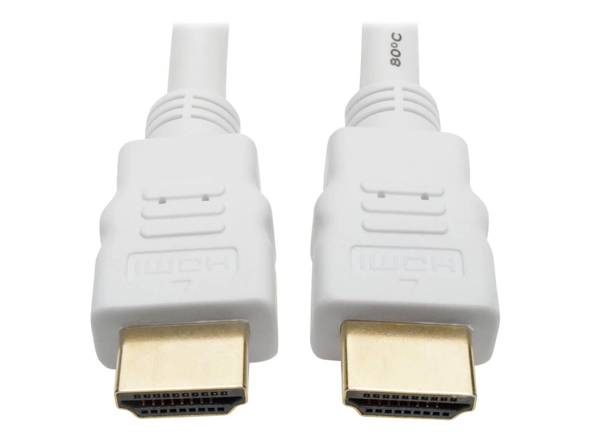 Tripp Lite High-Speed HDMI Cable with Digital Video and Audio, Ultra HD 1080p (M/M), White, 25 ft.