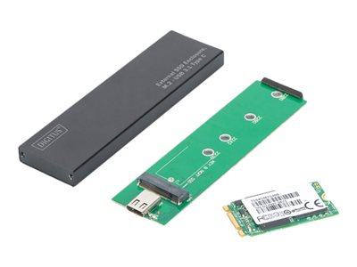 DIGITUS Externes Gehäuse M.2 USB3.1/C SSD Alu schwarz - DA-71115