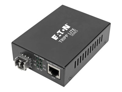 Tripp Lite Gigabit Multimode Fiber to Ethernet Media Converter, POE+