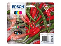 Epson 503/503 XL Multipack - 4-pack - XL(black) + Standard Capacity - black, yellow, cyan, magenta - original - ink cartridge