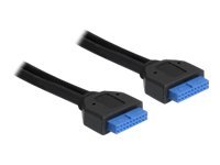 DeLOCK USB 3.0 USB-kabel 45cm Sort