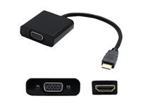 AddOn 8in HDMI to VGA Adapter Cable - Video converter - HDMI - VGA - black - for HP Elite Mobile Thin Client mt645 G7; EliteBook 830 G6; Pro Mobile Thin Client mt440 G3
