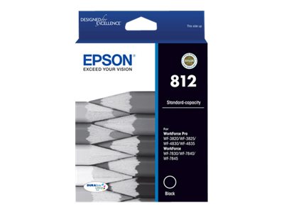 Epson 812 black original ink Package view Front 80400