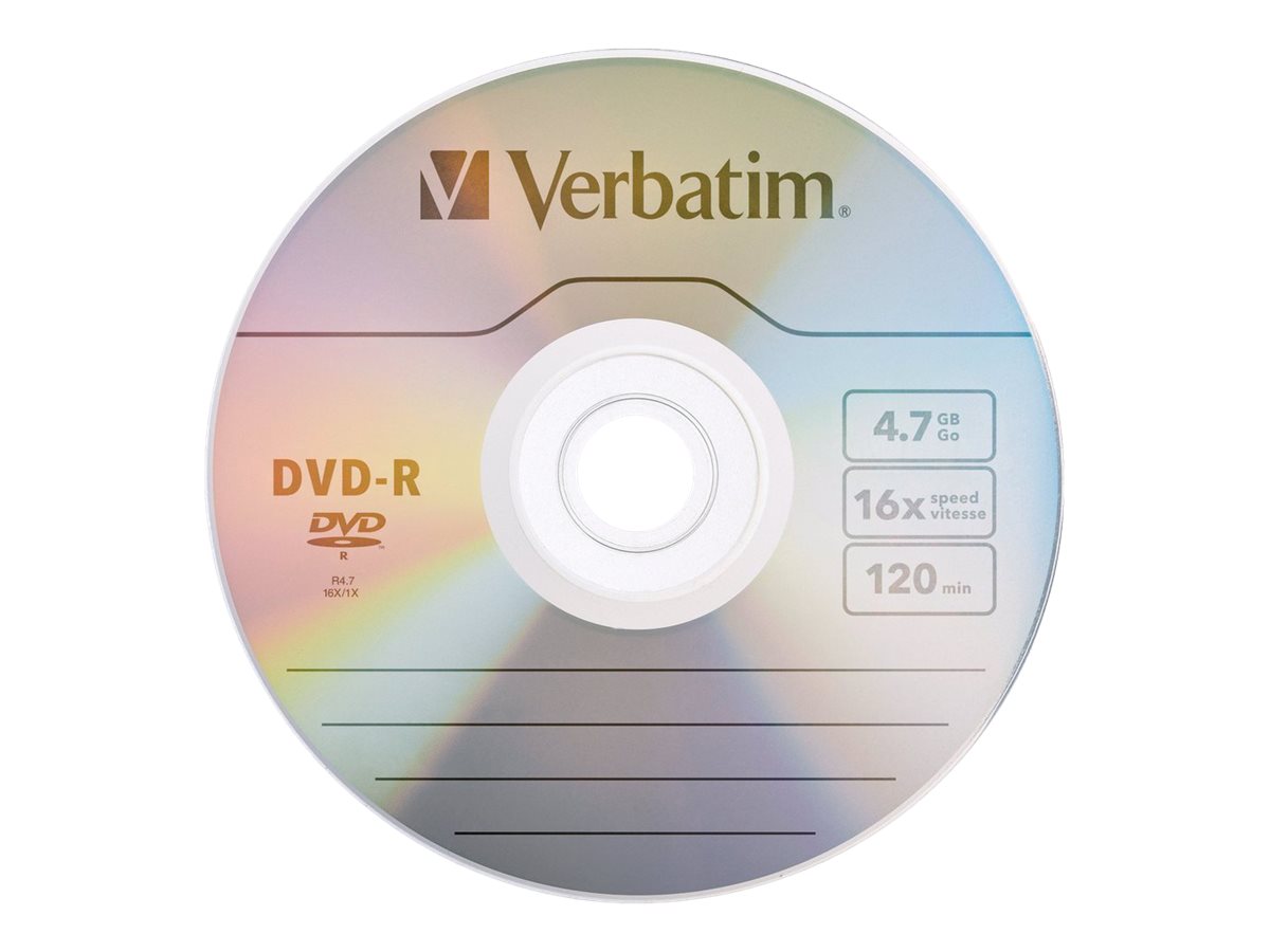 Verbatim DVD-R x 10 4.7 GB storage Product shot Front 79800