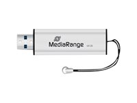MediaRange SuperSpeed 64GB USB 3.0 Sort Sølv