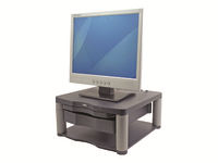 Fellowes Premium Monitor Riser Plus - Mounting component (sliding drawer) - for LCD display - graphite - screen size: 21"