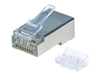 Intellinet RJ45 Modular Plugs Pro Line, Cat6A, STP, 3-prong, for solid & stranded wire, 50 µ gold-plated contacts, 70 pack CAT 6a Afskærmet parsnoet (STP) Netværk-konnektor