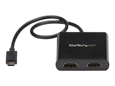 Kreta Grav Taxpayer StarTech.com 2-Port Multi Monitor Adapter, USB-C to 2x HDMI Video Splitter,  USB Type-C DP Alt Mode to HDMI MST Hub, Dual 4K 30Hz or 1080p 60Hz,  Compatible with Thunderbolt 3, Windows Only -