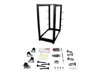 Startech 25U 19" Open Frame Server Rack, 4 Post Adjustable Depth 22-40" Mobile, Free Standing Rolling Network/Computer Equipm
