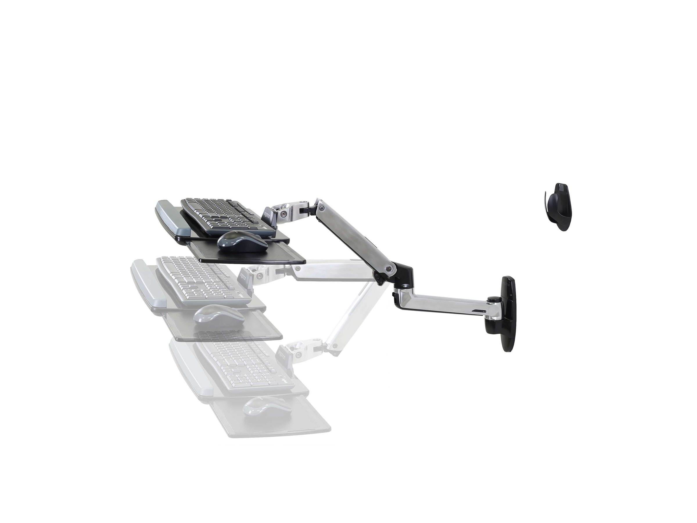 An image of Ergotron LX keyboard/mouse arm mount tray