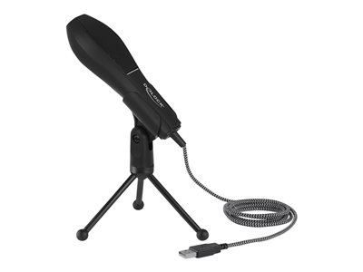Delock USB Kondensator Mikrofon mit Tischständer - ideal für Gaming, Skypen und Gesang