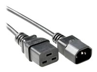 MicroConnect Strøm IEC 60320 C19 Strøm IEC 60320 C14 Sort 1m Forlængerkabel til strøm