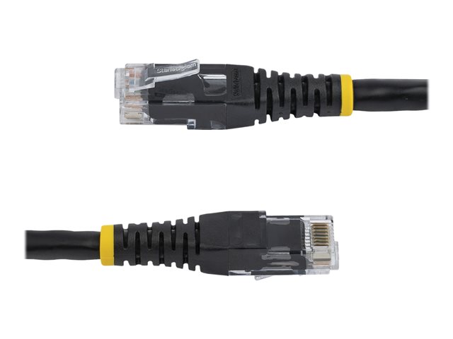 StarTech.com 100ft CAT6 Ethernet Cable, 10 Gigabit Molded RJ45 650MHz 100W PoE Patch Cord, CAT 6 10GbE UTP Network Cable with Strain Relief, Black, Fluke Tested/Wiring is UL Certified/TIA - Category 6 - 24AWG (C6PATCH100BK)