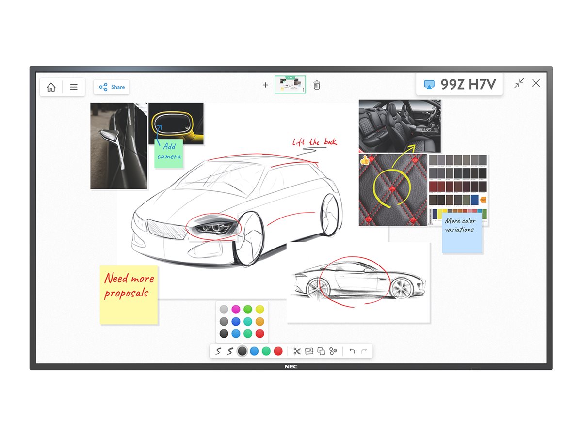 NEC MultiSync V754Q IGB 75" displej LCD s LED podsvícením - 4K - pro digital signage / interaktivní komunikace