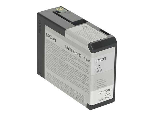 Image of Epson T580 - light black - original - ink cartridge